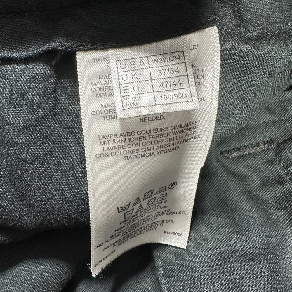 Men’s Brooks Brothers Advantage Chino Elliot (Size W37 L34) Black Color - Picture 6 of 7